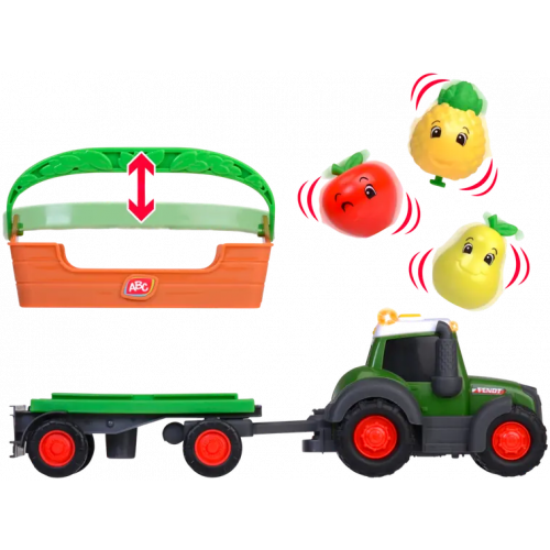 Owocowy traktor z przyczepą ABC 30 cm